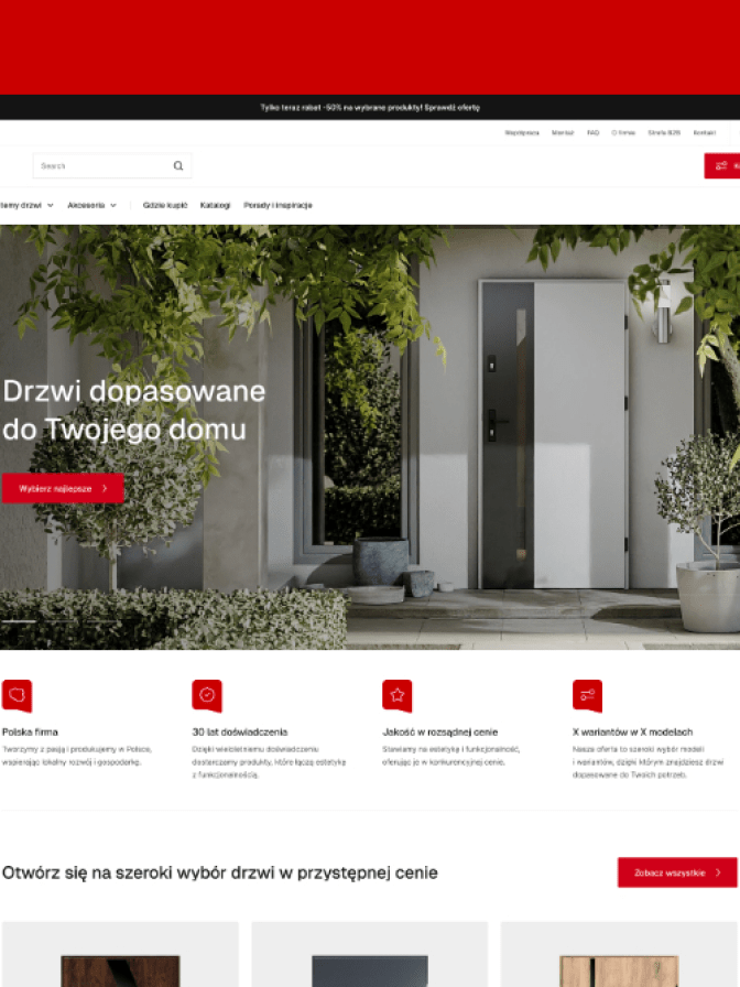 Kompleksowa transformacja cyfrowa marki drzwi